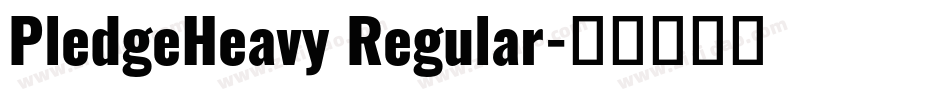 PledgeHeavy Regular字体转换